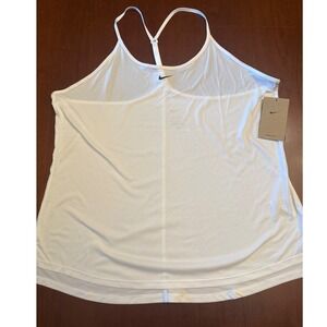 Nike dri-fit XL Elastika tank white t-back strappy lightweight NWT DD4941